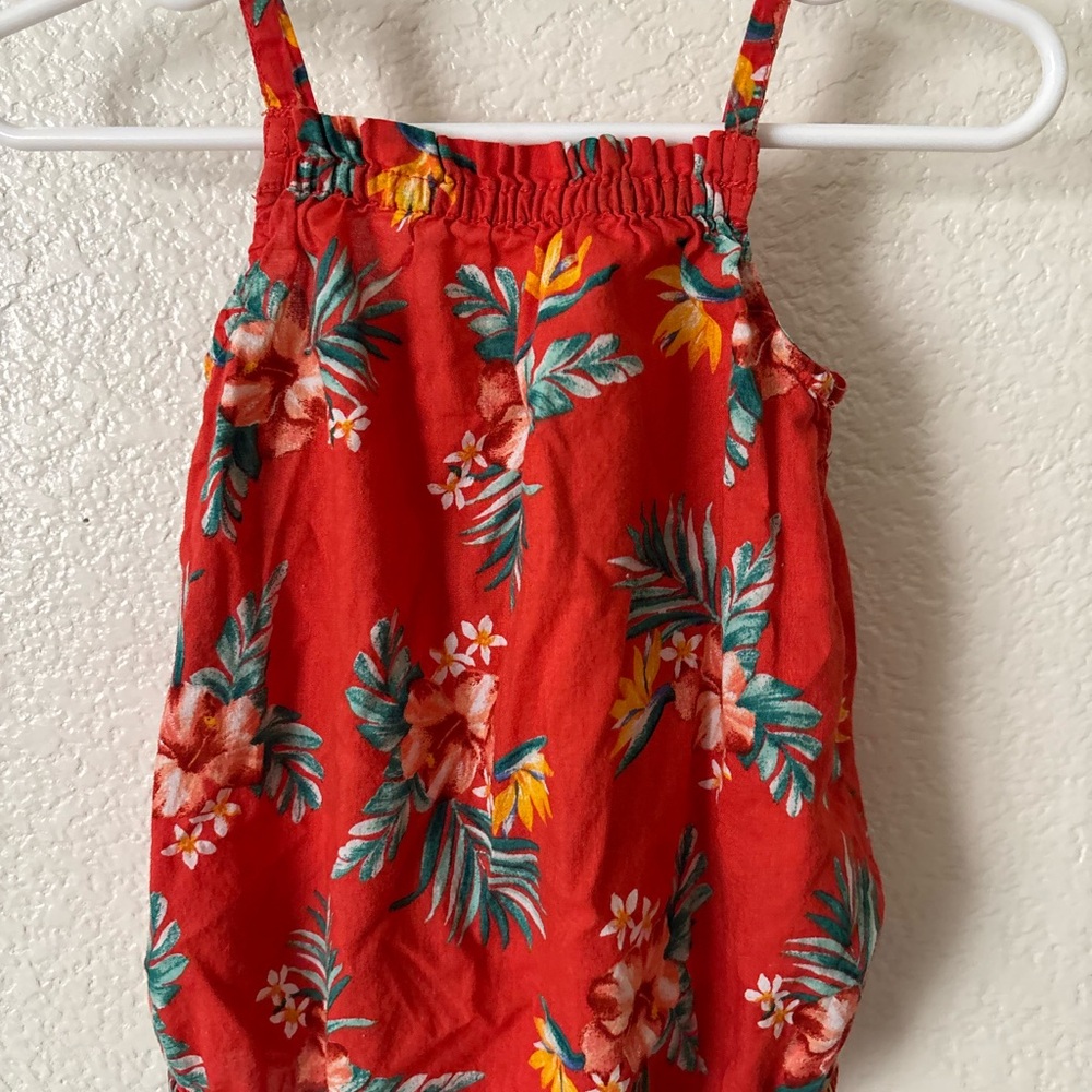 Old Navy Red Floral Kids Romper